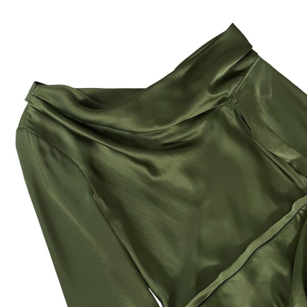 SIMKHAI Cameron One Shoulder Mini Dress In Nori 4 - Picture 3 of 11